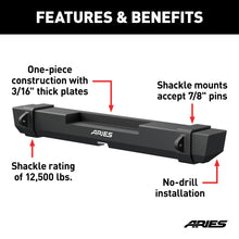 Load image into Gallery viewer, ARIES 2157000 TrailCrusher Jeep Wrangler JK Steel Rear Bumper; 12.5K - Truck Part Superstore