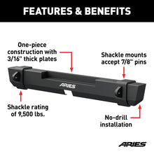 Load image into Gallery viewer, ARIES 2157001 TrailCrusher Jeep Wrangler TJ Steel Rear Bumper, 9.5K for Select Jeep Wrangler