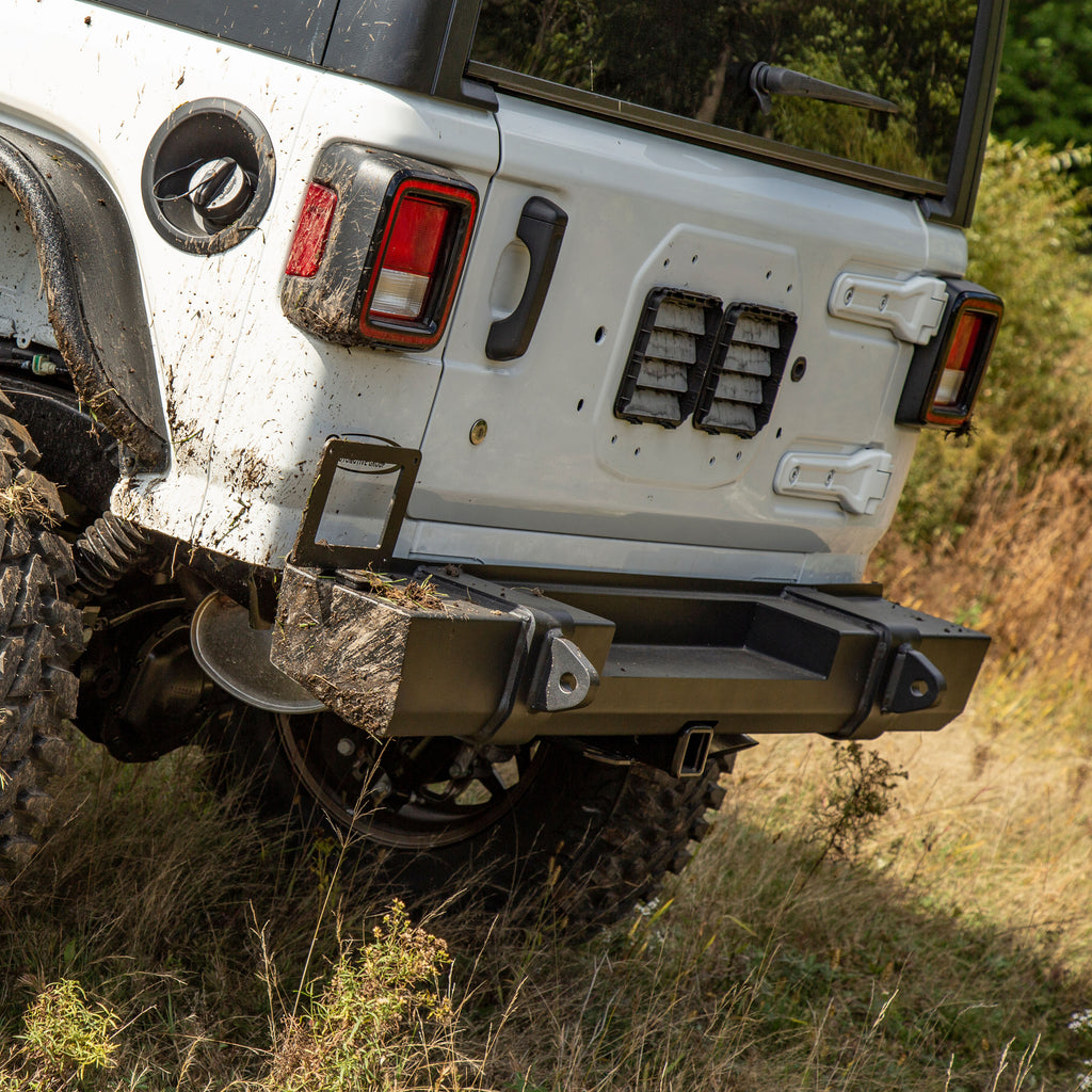 ARIES 2157002 TrailCrusher Jeep Wrangler JL Steel Rear Bumper, 12.5K for Select Jeep Wrangler