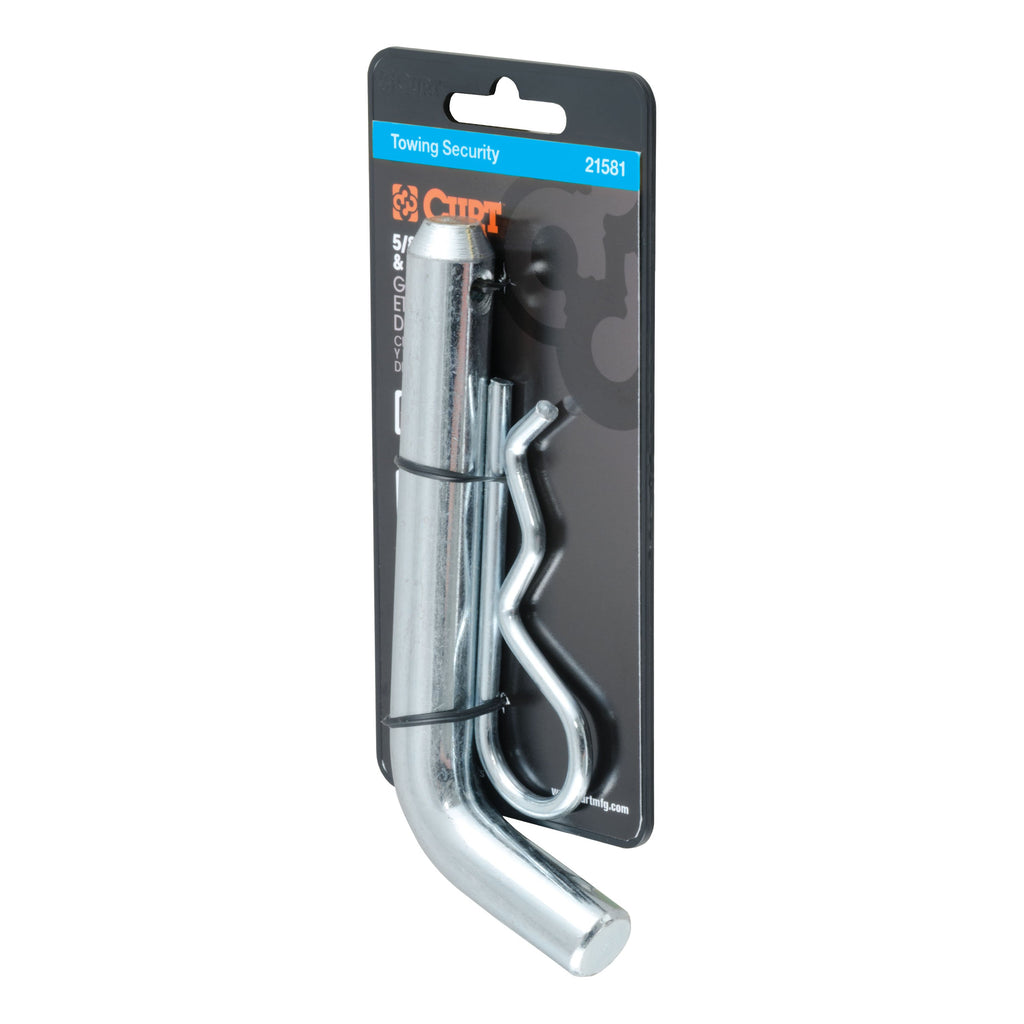 CURT 21581 5/8" Hitch Pin (2" or 2-1/2" Receiver, Zinc, Packaged)