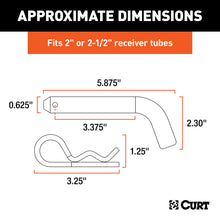 Load image into Gallery viewer, CURT 21581 5/8" Hitch Pin (2" or 2-1/2" Receiver, Zinc, Packaged)