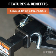 Load image into Gallery viewer, CURT 21601 Hitch Clip (Fits 1/2" or 5/8" Pin, Zinc, Packaged)