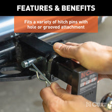Load image into Gallery viewer, CURT 21601 Hitch Clip (Fits 1/2" or 5/8" Pin, Zinc, Packaged)