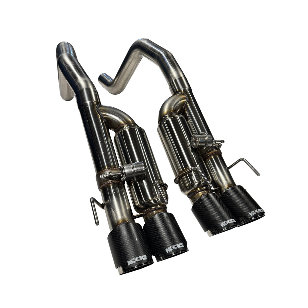 Kooks Custom Headers 21606750 3in. Axle-Back w/Carbon tips. 06-13 Z06/ZR1 Corvette. Connects to OEM Exhaust. for Select Chevrolet Corvette