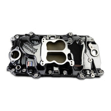 Load image into Gallery viewer, Edelbrock 2161-BP Performer 2-O Manifold for 1965-90 B/B Chevy Oval Port Heads, Black Plasma