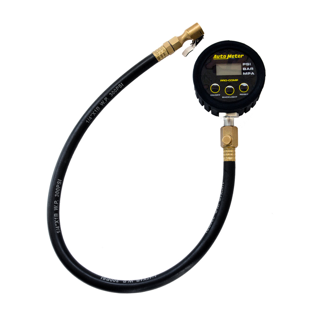 AutoMeter 2163 GAUGE, TIRE PRESS, 0-50PSI, RACE DIGITAL, BACKLIT W/MEM, INCL. CASE, PRO-COMP
