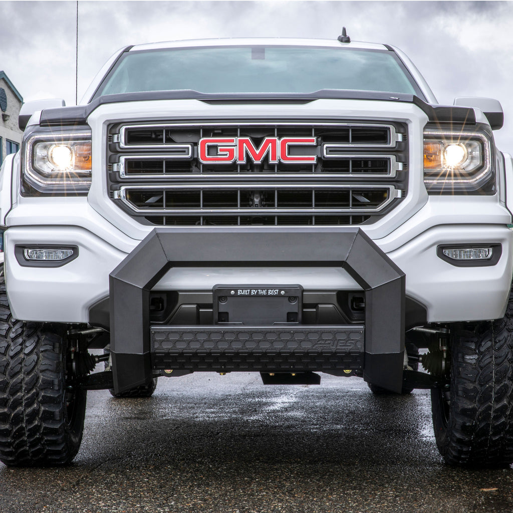 ARIES 2164001 AdvantEDGE 5-1/2in. Black Aluminum Bull Bar; Select Silverado; Sierra 2500; 3500 - Truck Part Superstore