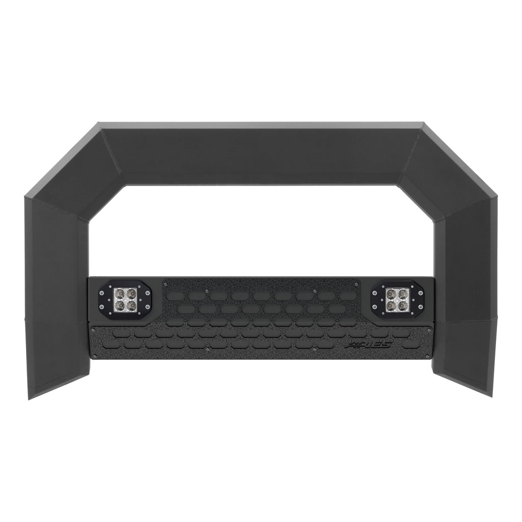 ARIES 2164101 AdvantEDGE 5-1/2in. Black Aluminum Bull Bar with Lights; Select Silverado; Sierr - Truck Part Superstore