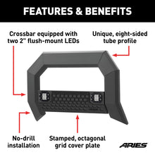 Load image into Gallery viewer, ARIES 2164101 AdvantEDGE 5-1/2in. Black Aluminum Bull Bar with Lights; Select Silverado; Sierr - Truck Part Superstore
