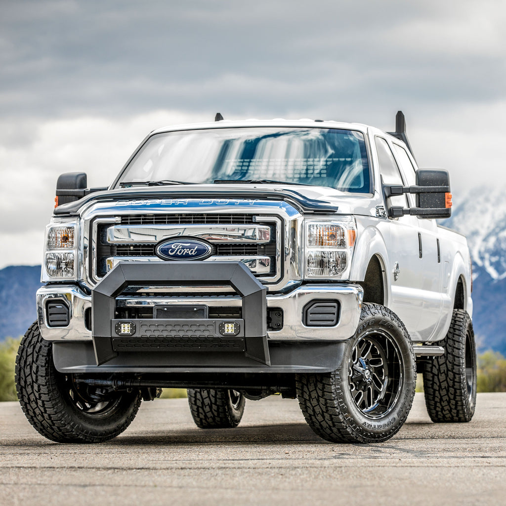 ARIES 2164101 AdvantEDGE 5-1/2in. Black Aluminum Bull Bar with Lights; Select Silverado; Sierr - Truck Part Superstore