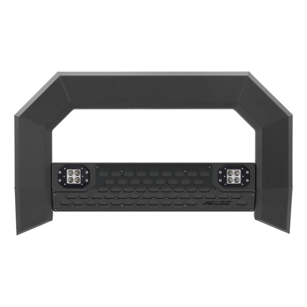 ARIES 2164103 AdvantEDGE 5-1/2in. Black Aluminum Bull Bar with Lights; Select Silverado; Sierr - Truck Part Superstore