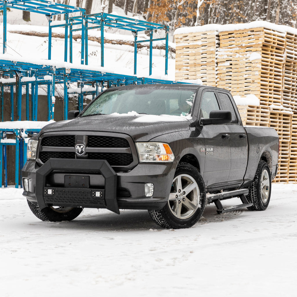 ARIES 2165100 AdvantEDGE 5-1/2in. Black Aluminum Bull Bar with Lights; Select Dodge; Ram 1500 - Truck Part Superstore
