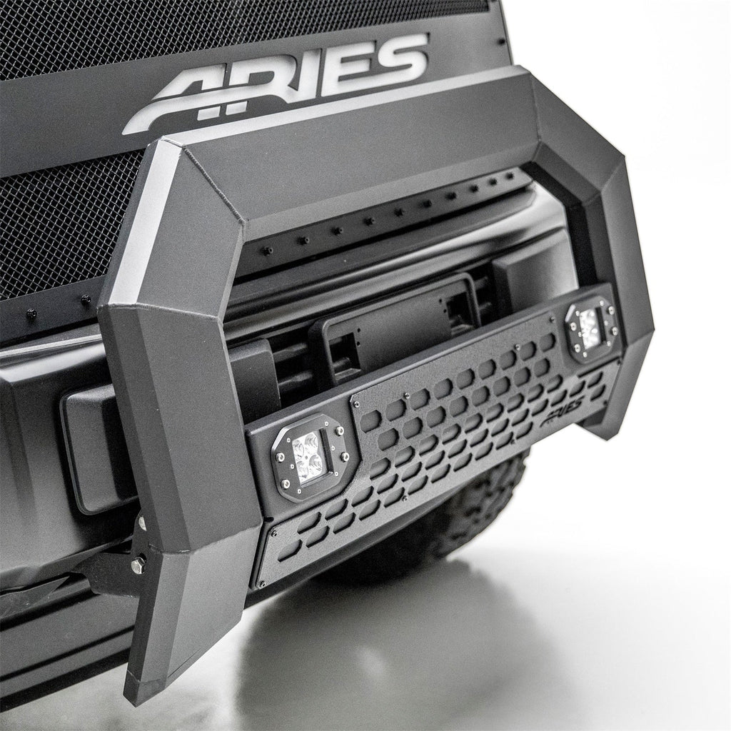 ARIES 2165101 AdvantEDGE 5-1/2in. Black Aluminum Bull Bar with Lights; Select Ram 2500; 3500 - Truck Part Superstore