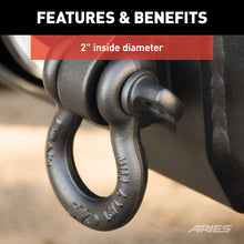 Load image into Gallery viewer, ARIES 2166071 Off-Road D-Ring Shackles (12,500 lbs, 2-Pack)