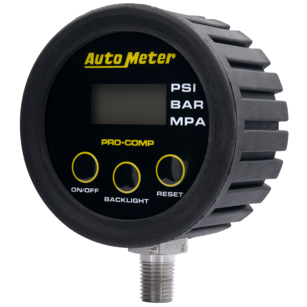 AutoMeter 2167 GAUGE HEAD, TIRE PRESS, 50 PSI/3.45 BAR, RACE DIGITAL, BACKLIT W/ MEM, PRO-COMP