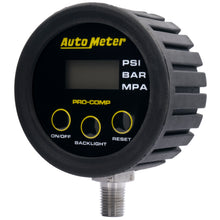 Load image into Gallery viewer, AutoMeter 2167 GAUGE HEAD, TIRE PRESS, 50 PSI/3.45 BAR, RACE DIGITAL, BACKLIT W/ MEM, PRO-COMP