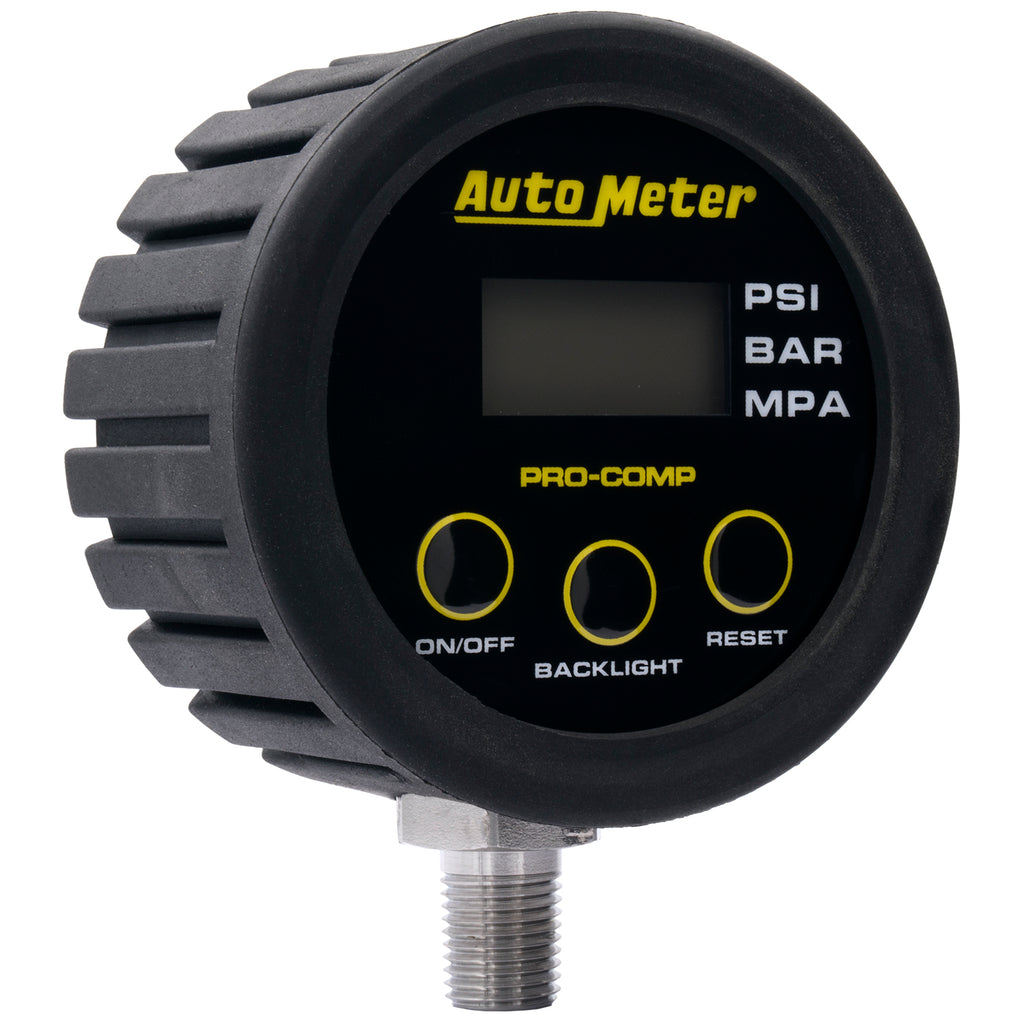 AutoMeter 2167 GAUGE HEAD, TIRE PRESS, 50 PSI/3.45 BAR, RACE DIGITAL, BACKLIT W/ MEM, PRO-COMP
