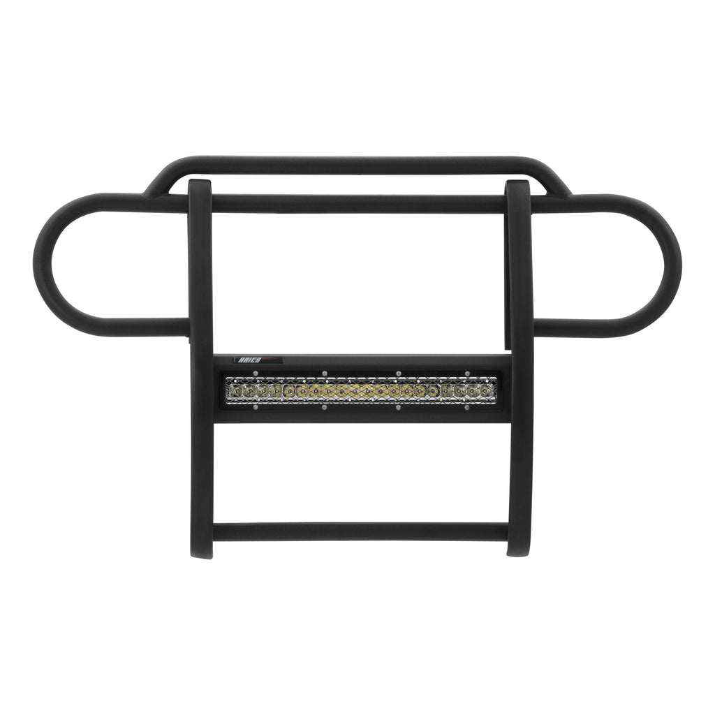 ARIES 2170000 Pro Series Black Steel Grille Guard with Light Bar; Select Jeep Wrangler JK - Truck Part Superstore