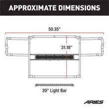 Load image into Gallery viewer, ARIES 2170000 Pro Series Black Steel Grille Guard with Light Bar; Select Jeep Wrangler JK - Truck Part Superstore