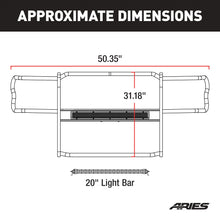 Load image into Gallery viewer, ARIES 2170000 Pro Series Black Steel Grille Guard with Light Bar; Select Jeep Wrangler JK - Truck Part Superstore