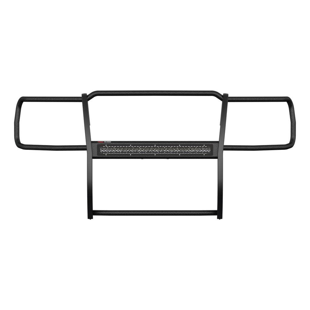 ARIES 2170018 Pro Series Black Steel Grille Guard with Light Bar; Select GMC Sierra 1500 - Truck Part Superstore