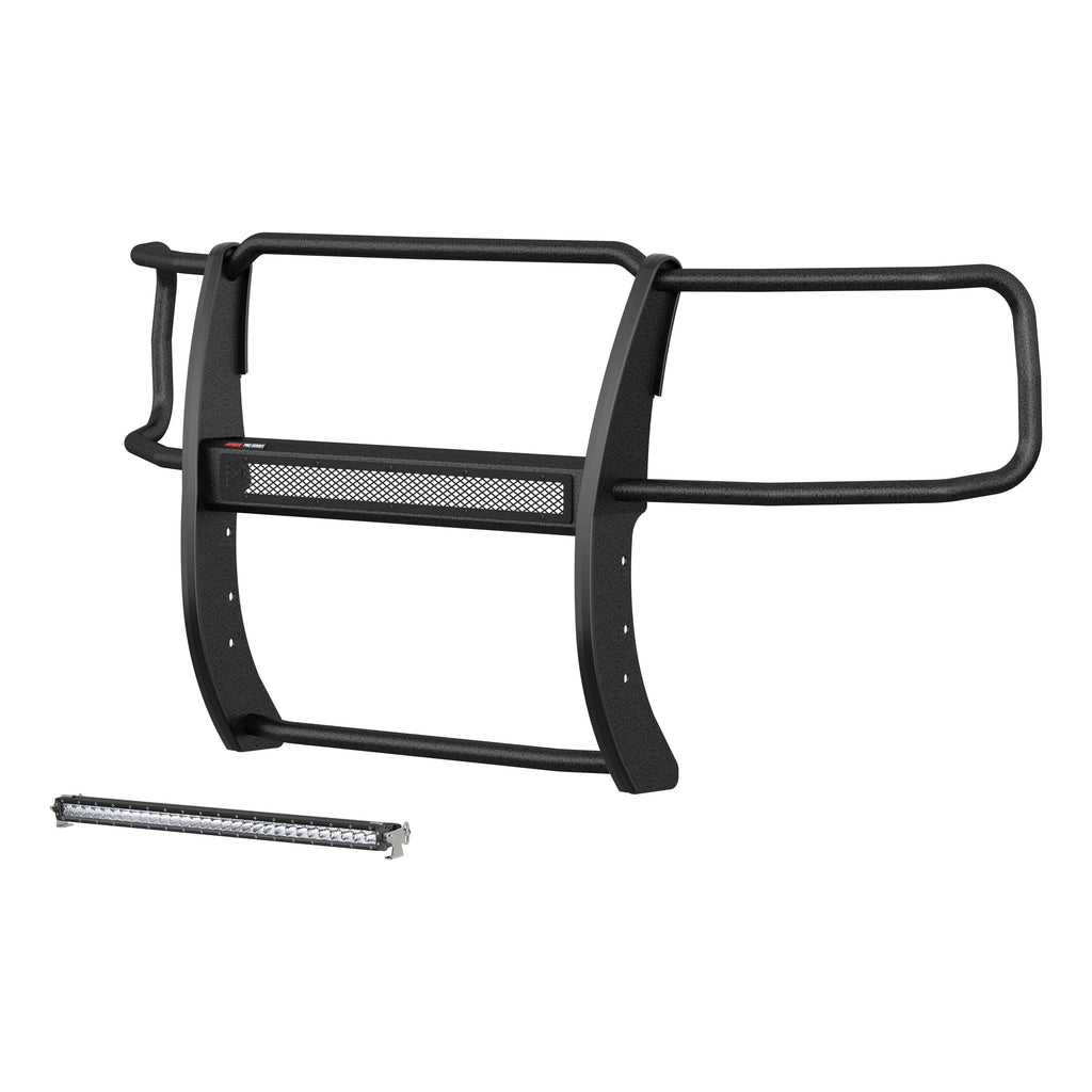 ARIES 2170020 Pro Series Black Steel Grille Guard with Light Bar; Select Silverado 2500; 3500 - Truck Part Superstore