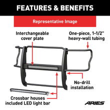Load image into Gallery viewer, ARIES 2170022 Pro Series Black Steel Grille Guard with Light Bar, Select Colorado, Canyon for Select Chevrolet Colorado
