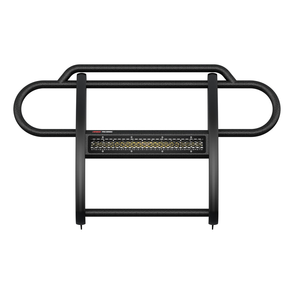 ARIES 2170032 Pro Series Black Steel Grille Guard with Light Bar, Select Jeep JL, Gladiator for Select Jeep Wrangler