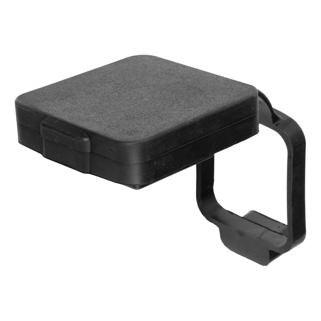 CURT 21728 2" Rubber Hitch Tube Cover with 4-Way Flat Holder (Packaged)