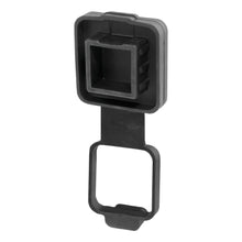 Load image into Gallery viewer, CURT 21728 2" Rubber Hitch Tube Cover with 4-Way Flat Holder (Packaged)