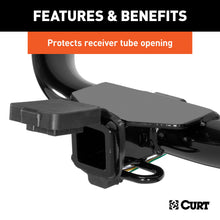 Load image into Gallery viewer, CURT 21728 2" Rubber Hitch Tube Cover with 4-Way Flat Holder (Packaged)