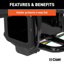 Load image into Gallery viewer, CURT 21728 2" Rubber Hitch Tube Cover with 4-Way Flat Holder (Packaged)