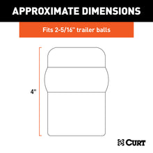 Load image into Gallery viewer, CURT 21811 Trailer Ball Cover (Fits 2-5/16" Balls, Black Rubber, Packaged)