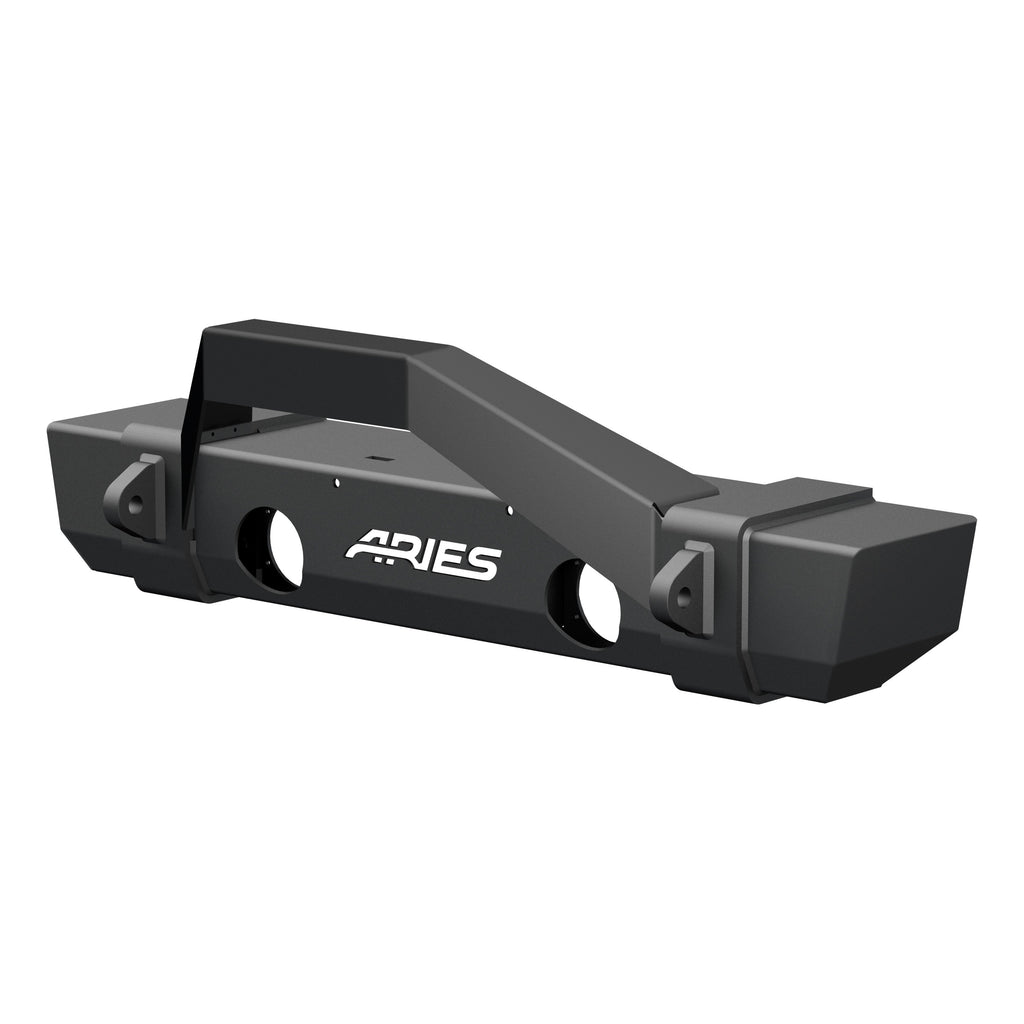 ARIES 2186000 TrailCrusher Jeep Wrangler JK Steel Front Bumper with Brush Guard; 12.5K - Truck Part Superstore
