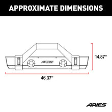 Load image into Gallery viewer, ARIES 2186000 TrailCrusher Jeep Wrangler JK Steel Front Bumper with Brush Guard; 12.5K - Truck Part Superstore