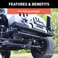 Load image into Gallery viewer, ARIES 2186000 TrailCrusher Jeep Wrangler JK Steel Front Bumper with Brush Guard; 12.5K - Truck Part Superstore