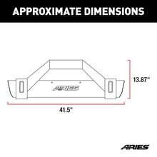 Load image into Gallery viewer, ARIES 2186001 TrailCrusher Jeep Wrangler TJ Steel Front Bumper with Brush Guard, 9.5K for Select Jeep Wrangler