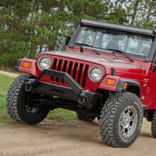 Load image into Gallery viewer, ARIES 2186001 TrailCrusher Jeep Wrangler TJ Steel Front Bumper with Brush Guard, 9.5K for Select Jeep Wrangler