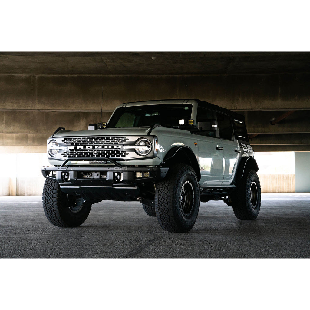21C-Bronco-Factory-Steel-Bumper-Bull-Bar-Light-Mount-Black(Will-Not-Work-W-Plastic-Factory-Bumper)