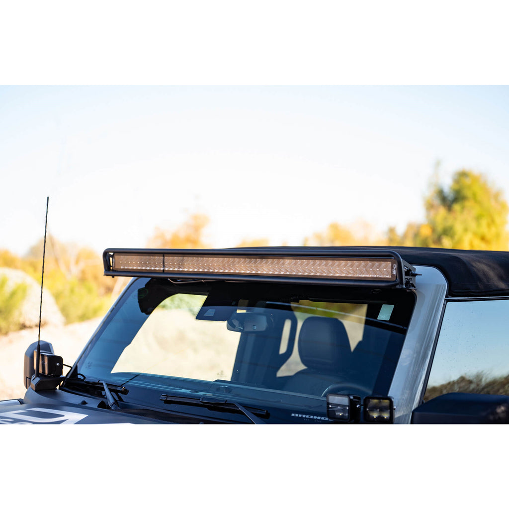 21C-Bronco-Led-Light-Straight-Mount-Fits-(1)-52In-Light-Bar-Or-(16)-3In-Led-Pod-Lights-No-Drill