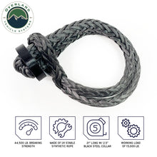 Load image into Gallery viewer, 22-Inch-Soft-Shackle-58-Inch-Diameter-Soft-Shackle-Recovery-44,500-Lbs-With-2.5-Inch-Steel-Collar-And-Storage-Bag-Overland-Vehicle-Systems