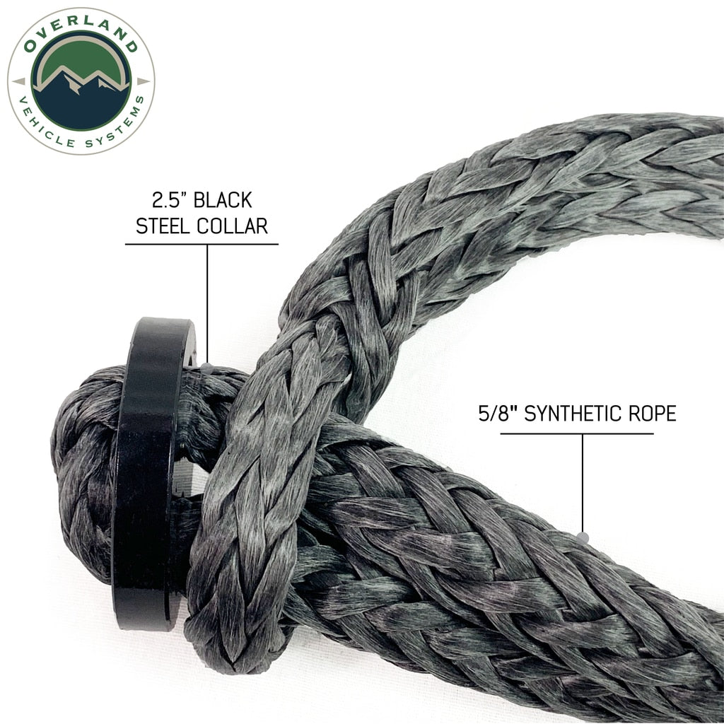 22-Inch-Soft-Shackle-716-Inch-Diameter-Soft-Shackle-Recovery-41,000-Lb.-With-2.5-Inch-Steel-Collar-And-Storage-Bag-Universal-Overland-Vehicle-Systems