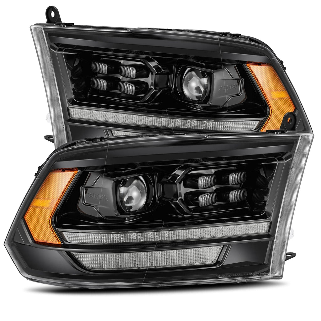 ~(22-Lbs.-26X24x14)~-Led-Projector-Headlights-Plank-Style-Design-Black-Smoked-Lens-W-Sequential-Signal-TopBottom-Drl-Dodge-Ram-2009-2018