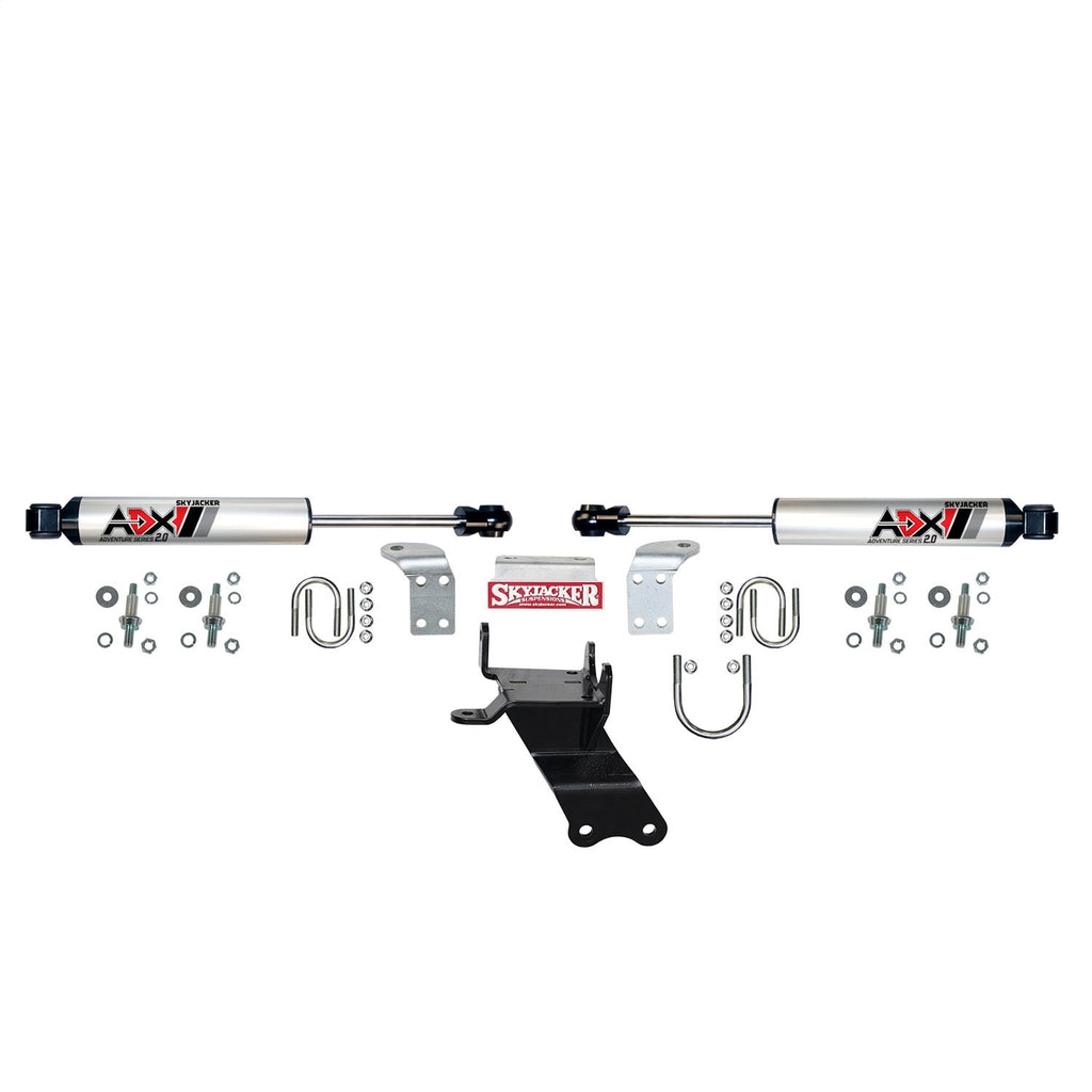 Skyjacker 2207 ADX 2.0 CNC Machined Polished Aluminum Dual Stabilizer Kit. for Select Jeep Gladiator, Jeep Wrangler