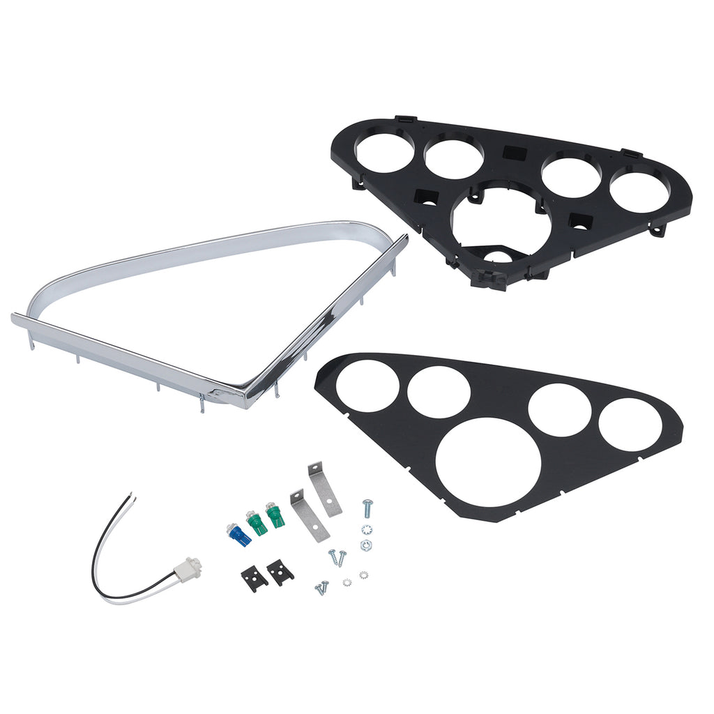 AutoMeter 2208 GAUGE MOUNT, DIRECT FIT DASH PANEL, (3 3/8", 2 1/16" X4), CHEVY TRUCK 55-59 for Select Chevrolet 3B, Chevrolet 3C, Chevrolet 3D, Chevrolet 3E, Chevrolet 3F, Chevrolet 3G, Chevrolet Truck