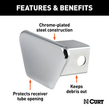 Load image into Gallery viewer, CURT 22101 2" Chrome Steel Hitch Tube Cover (Packaged)