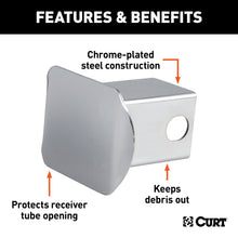 Load image into Gallery viewer, CURT 22111 2" Chrome Steel Hitch Tube Cover (Packaged)