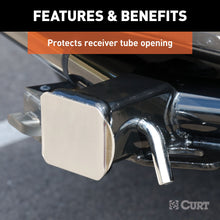 Load image into Gallery viewer, CURT 22171 2" Chrome Plastic Hitch Tube Cover (Packaged)