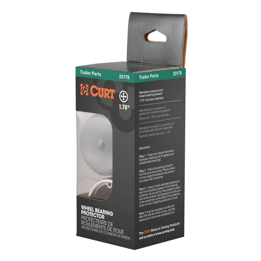 CURT 22178 1.78" Bearing Protectors & Covers (2-Pack)