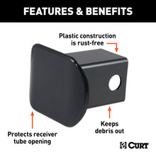 Load image into Gallery viewer, CURT 22181 2" Black Plastic Hitch Tube Cover (Packaged)